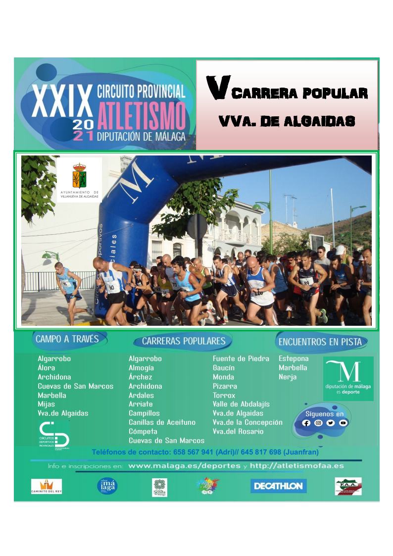 V- CARRERA POPULAR VVº DE ALGAIDAS MÁLAGA 2021